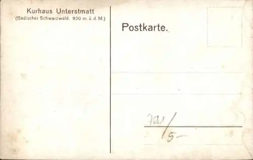 Ak Unterstmatt Bühl, Schwarzwaldhochstraße, Kurhaus