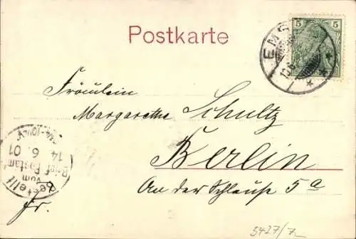 Ak Bad Ems an der Lahn, Blick von verdeckter Brücke, Teilansicht