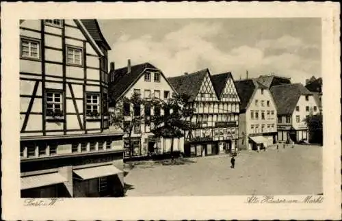 Ak Soest in Westfalen, Alte Häuser am Markt