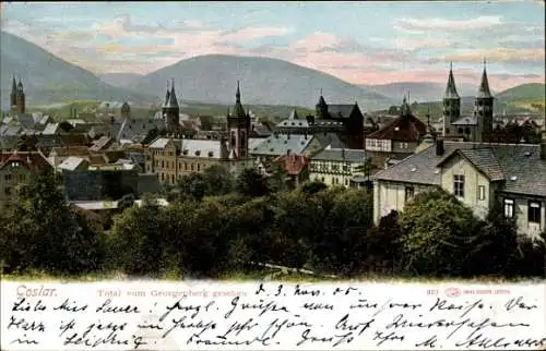 Ak Goslar am Harz, Totalansicht, Georgenberg