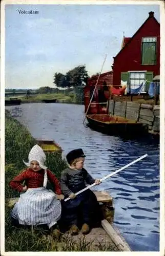 Ak Volendam Niederlande, Kinder, Volkstracht, Photochromie, Nenke und Ostermaier 291 4476