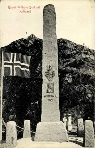 Ak Ålesund Aalesund Norwegen, Kaiser Wilhelm Denkmal