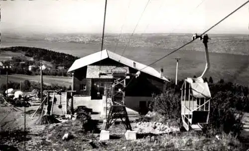 Ak Thollon Haute Savoie, Gare de Depart du Telesiege, En face la Cote Suisse