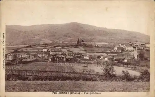 Ak Pollionnay Rhone, Gesamtansicht