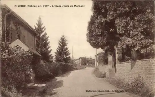 Ak Riverie Rhone, Ankunftsroute de Mornant