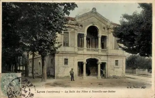 Ak Neuville sur Saone Rhône, Festspielhaus