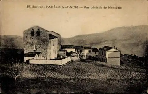 Ak Montbolo Pyrénées Orientales, Vue generale