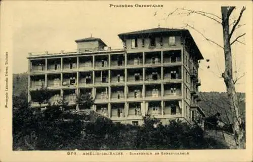 Ak Amelie les Bains Pyrénées Orientales, Supervoltech Sanatorium