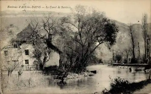 Ak Aix les Bains Savoie, Le Canal de Savieres