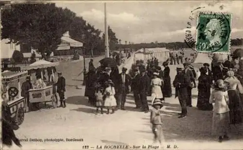 Ak La Rochelle Charente Maritime, Strand