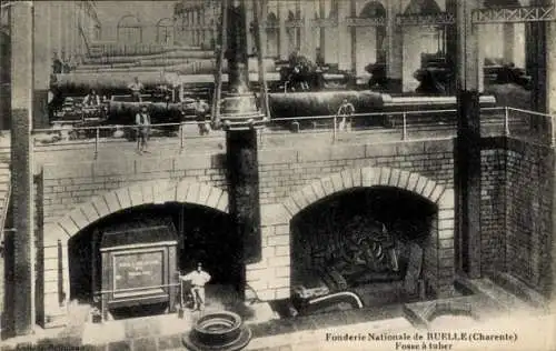 Ak Ruelle sur la Touvre Charente, Nationale Gießerei, Rohrgrube