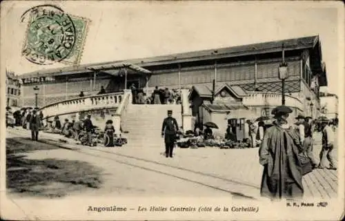 Ak Angoulême Charente, Halles Centrales