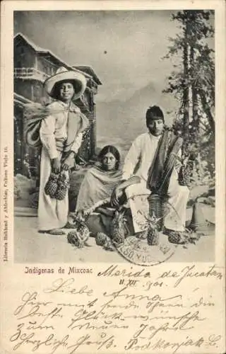 Ak Mixcoac Mexiko Stadt Mexiko, Einwohner, Indigenas