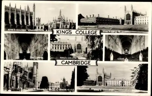 Ak Cambridge East England, King's College, Kapelle