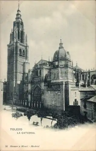 Ak Toledo Kastilien La Mancha Spanien, Die Kathedrale