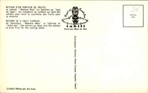 Ak Tahiti, Return of a Fruit Carrier