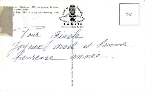 Ak Tahiti Ozeanien, Hibiscus Day 1965