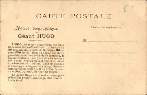 Ak Excursions du Geant Hugo