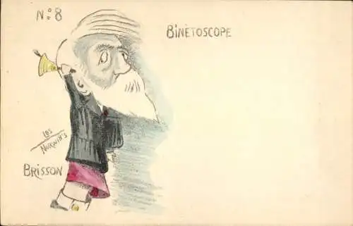 Künstler Ak Norwins, Binetoscope No. 8, Brisson, Karikatur