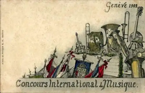 Ak Genève Genf Stadt, Concours International de Musique 1902