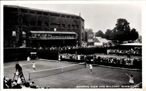 Ak Wimbledon London England, Gesamtansicht, Balkon