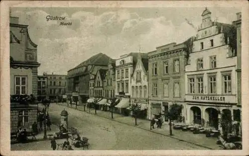 Ak Güstrow in Mecklenburg Vorpommern, Markt, Zum Ratskeller