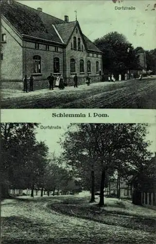 Ak Schlemmin Bernitt in Mecklenburg, Dorfstraße