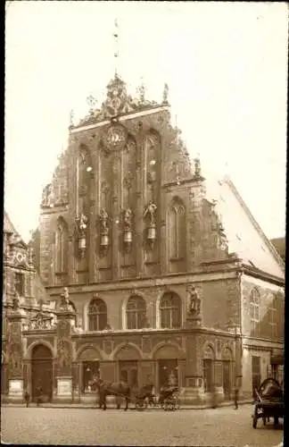 Foto Ak Riga Lettland, Schwarzhäupterhaus, Museum