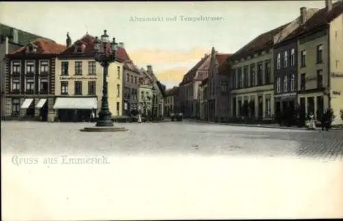 Ak Emmerich am Niederrhein, Altenmarkt, Tempelstraße