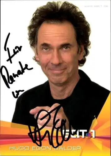 Ak Moderator Hugo Egon Balder, Portrait, Autogramm