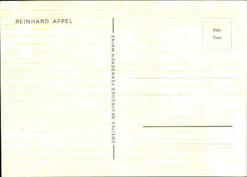 Ak Schauspieler Reinhard Appel, Portrait, Autogramm
