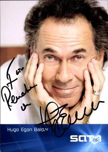 Ak Moderator Hugo Egon Balder, Portrait, Autogramm