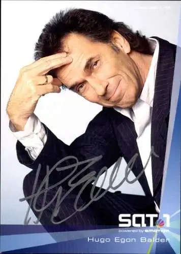 Ak Moderator Hugo Egon Balder, Portrait, Autogramm