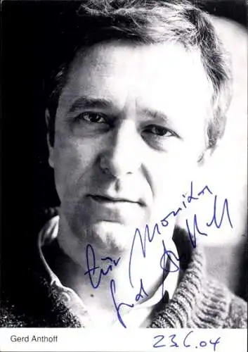 Ak Schauspieler Gerd Anthoff, Portrait, Autogramm