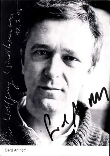 Ak Schauspieler Gerd Anthoff, Portrait, Autogramm