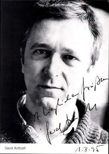 Ak Schauspieler Gerd Anthoff, Portrait, Autogramm