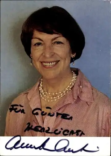 Ak Schauspieler Anette von Aretin, Portrait, Autogramm