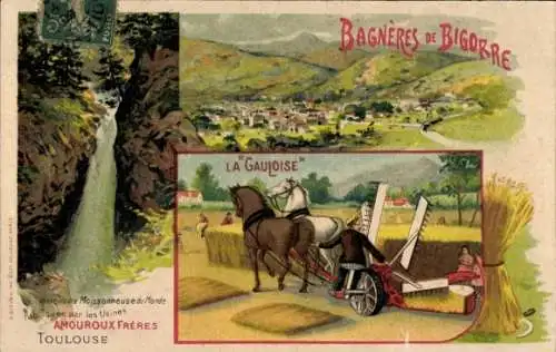 Litho Toulouse Haute Garonne, Reklame, Amouroux Freres Einrichtungen, Gauloise, Bagneres