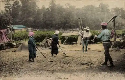 Ak Asien, Reisanbau, Bauern, Landwirtschaft