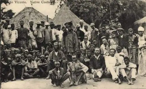 Ak São Vicente Cabo Verde Kap Verde, Afrikaner, Gruppenbild