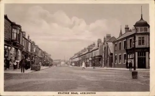 Ak Ashington Northumberland England, Station Road