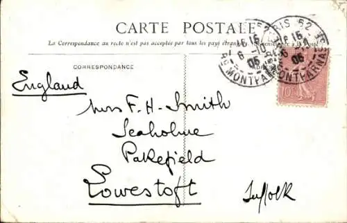 Künstler Ak Pean, R., Western and Brighton Railways, Paris nach London
