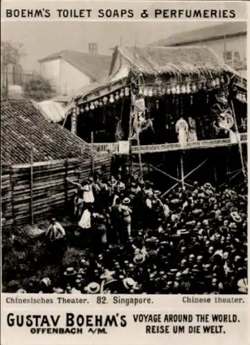 Foto Singapur, Chinesisches Theater, Reklame Boehm's Toilet Soaps