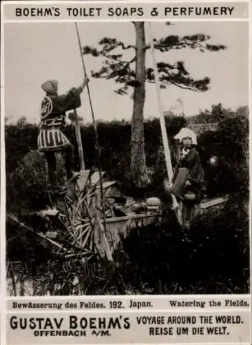 Foto Japan, Wäscherinnen, Reklame Boehm's Toilet Soaps