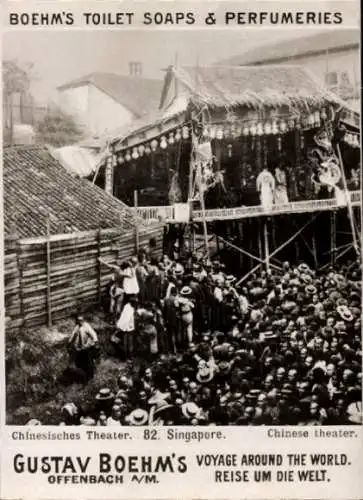 Foto Singapur, Chinesisches Theater, Reklame Boehm's Toilet Soaps