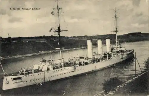 Ak Deutsches Kriegsschiff, S. M. Kleiner Kreuzer Emden, Kaiserliche Marine