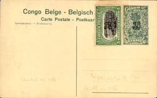 Ganzsachen Ak Zaire Belgisch Kongo, Baumwollernte, Herr Franck, Minister für Kolonien