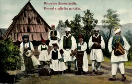 Ak Bosnien Herzegowina, Bauernfamilie