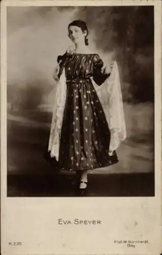 Ak Schauspielerin Eva Speyer, Portrait