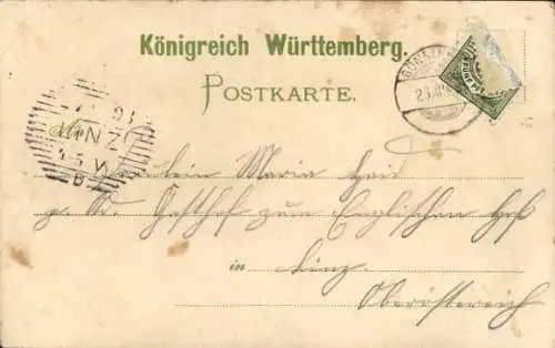 Litho Reutlingen in Württemberg, Frauenarbeitsschule, Schloss Lichtenstein, Pomologisches Institut